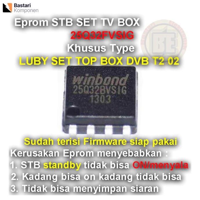 TERLARIS IC EPROM FIRMWARE STB SET TV BOX LUBY SET TOP BOX DVB T2 02 HITAM