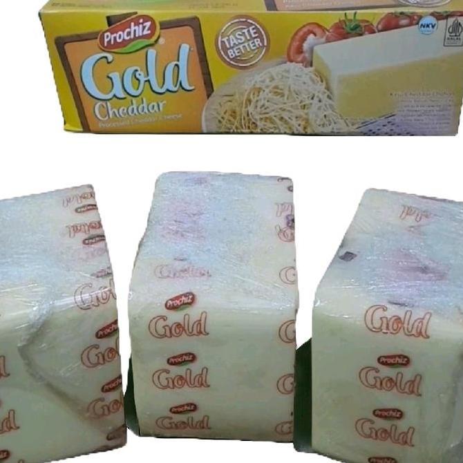Fizaa_shop7 - keju prochiz gold cheddar repack berat kurang lebih 500 gram I keju parut I keju balok