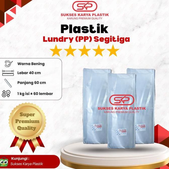Washz- Plastik Laundry (Pp) Merek Segitiga 1 Pack 40 X 60 Cm Tebal 30 Micron