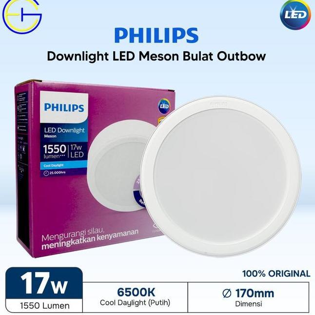 Lampu Philips Meson Downlht Plafon Led 59472 150 17W Outbow Bulat