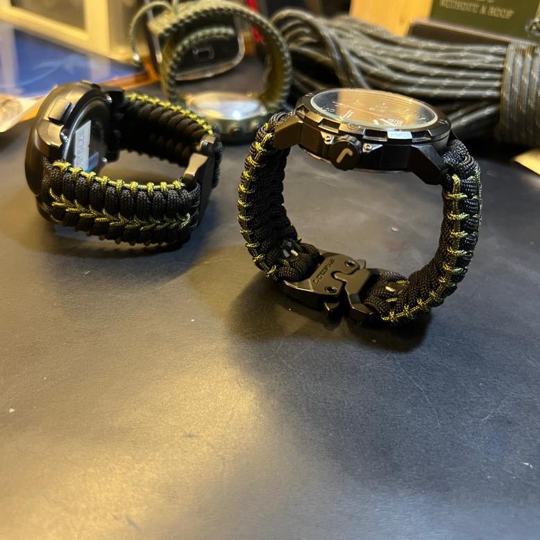 Tali Jam Tangan Paracord 20mm 22mm 24mm Fishtail 3 Stitching Buckle Cobra Plastik Nabnad Paracord ak