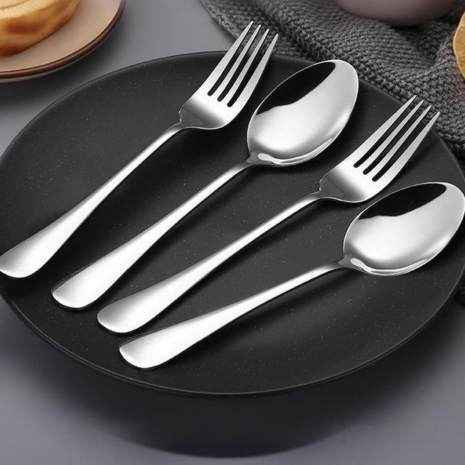 Essen- 12Pcs Rtl Sendok Dan Garpu Yang Terbuat Dari Bahan Yang Dipertebal