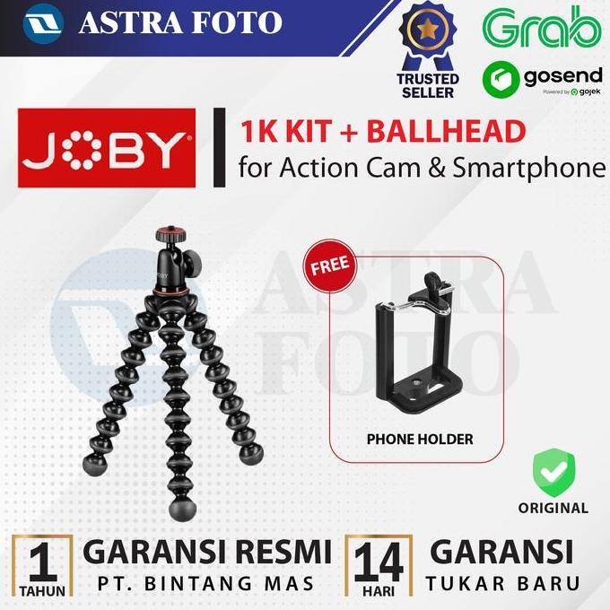 Forward- Joby Gorillapod 1K Kit Hybrid With Ballhead, Original, Max 1Kg