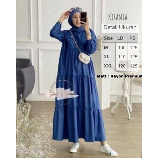 HARGA PRODUK Batik Usman - Midi katun Rayon twill premium polos putih dress busui friendly kekinian 