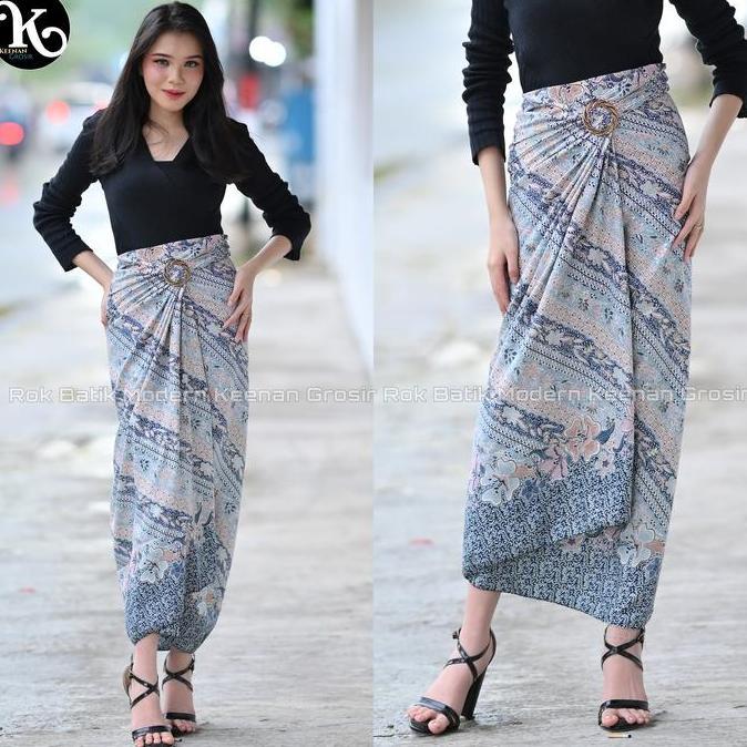 PROMO Rok lilit batik kain tali panjang Rok Batik wanita modern kekinian Keenan Grosir PROMO