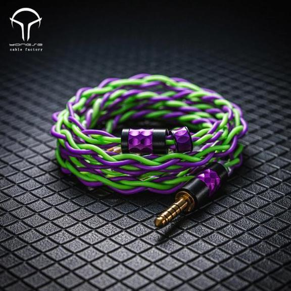 Grosir Yongse Genesis High Quality 19Awg 4 Strands 6N Silver Plated Single Crystal Copper Earphone I