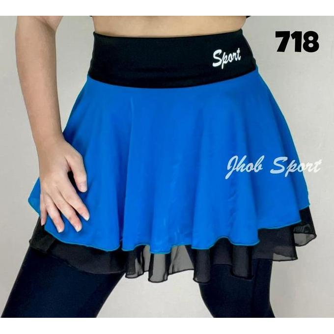Cod,Bisa- 718 Jhob Sport Luaran Rok Tanpa Inner Bahan Tile Jaring/Rok Mini/Sport Skirt/Rok Tanpa Dal