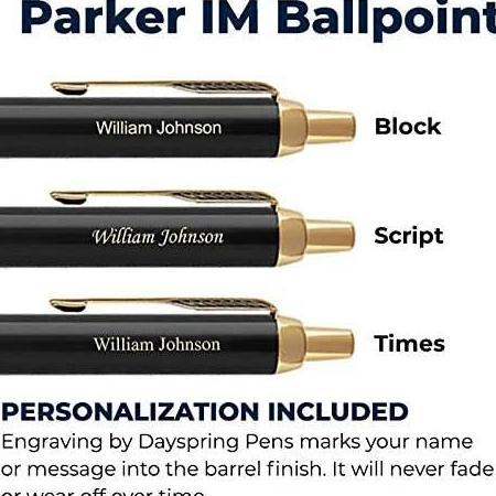 Tulisatk- Parker Im Black Gold Trim Ballpoint Pen