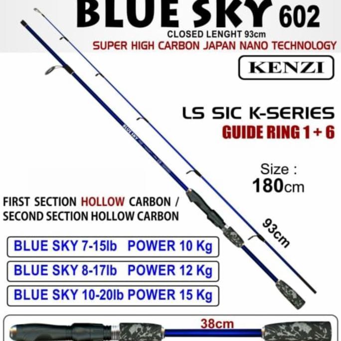 NEW joran pancing kenzi blue sky 180 cm bluesky