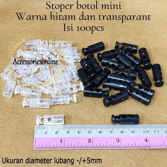 Ready stopper botol kecil mini stopper tali kur - 1pak isi 100 pcs