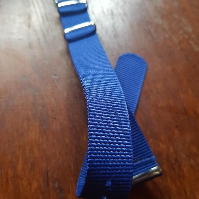 18mm nato strap nylon blue