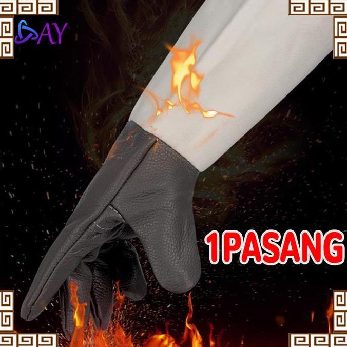 VIVIJEE Sarung Tangan Las Kombinasi Argon Kulit Sarung Tangan Las Kulit Sapi Sarung Tangan Las Argon