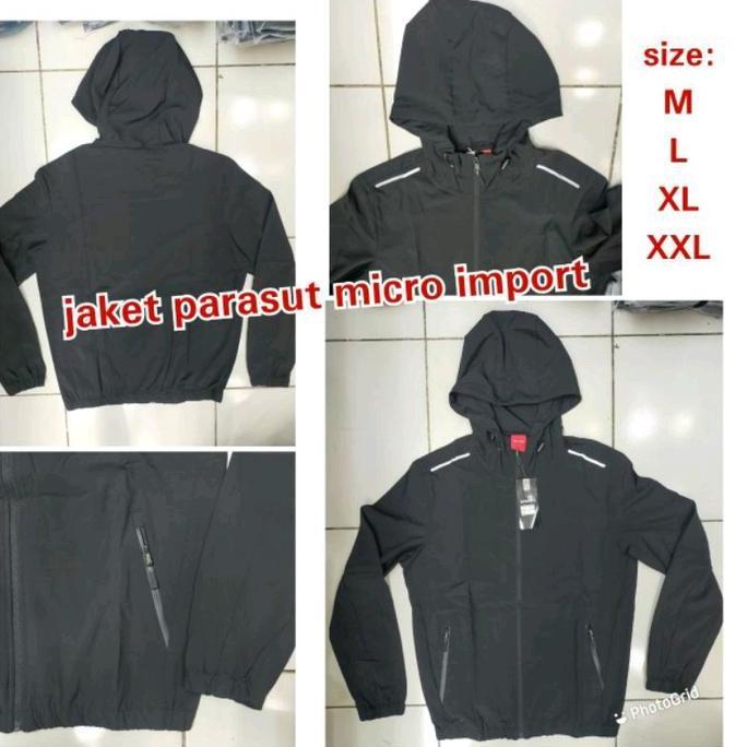 Cod,Bisa- Jaket/Jacket Parasut Micro Import Pria Dan Nita / Jaker Olahraga Gym Running Fitness Joggi
