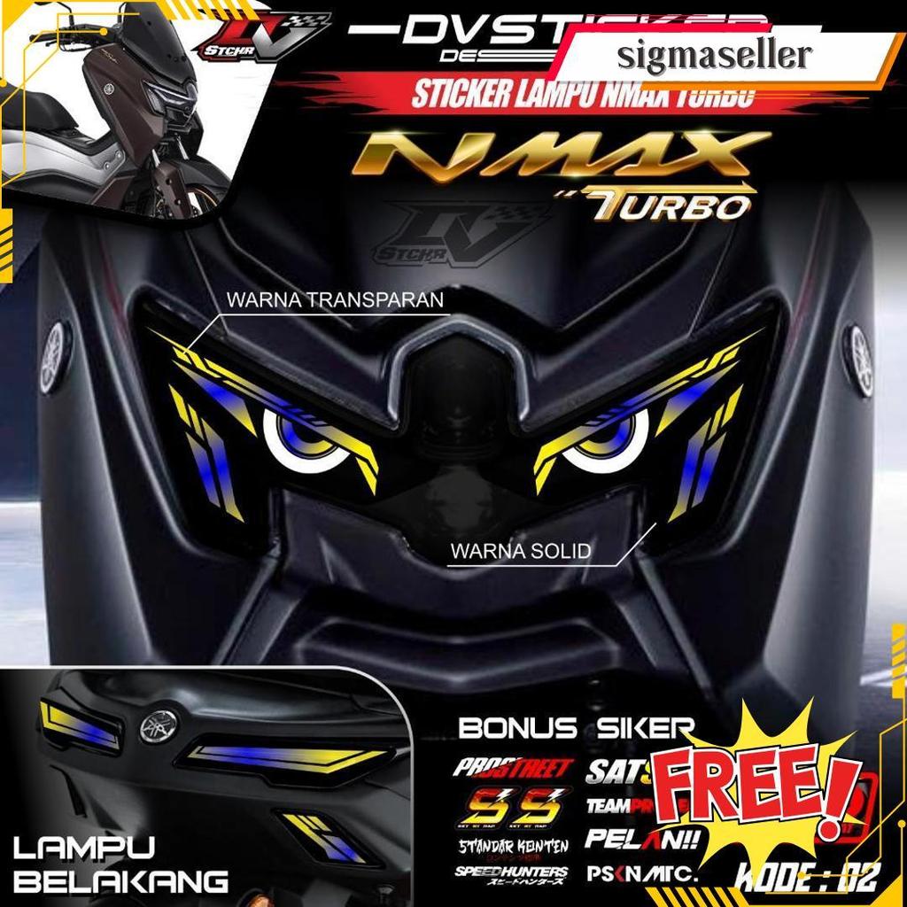 Stiker Lampu Alis Motor Nmax Turbo Neo 2024 2025 - Sticker Variasi Lampu Nmax Neo S Transparan Uv Dv