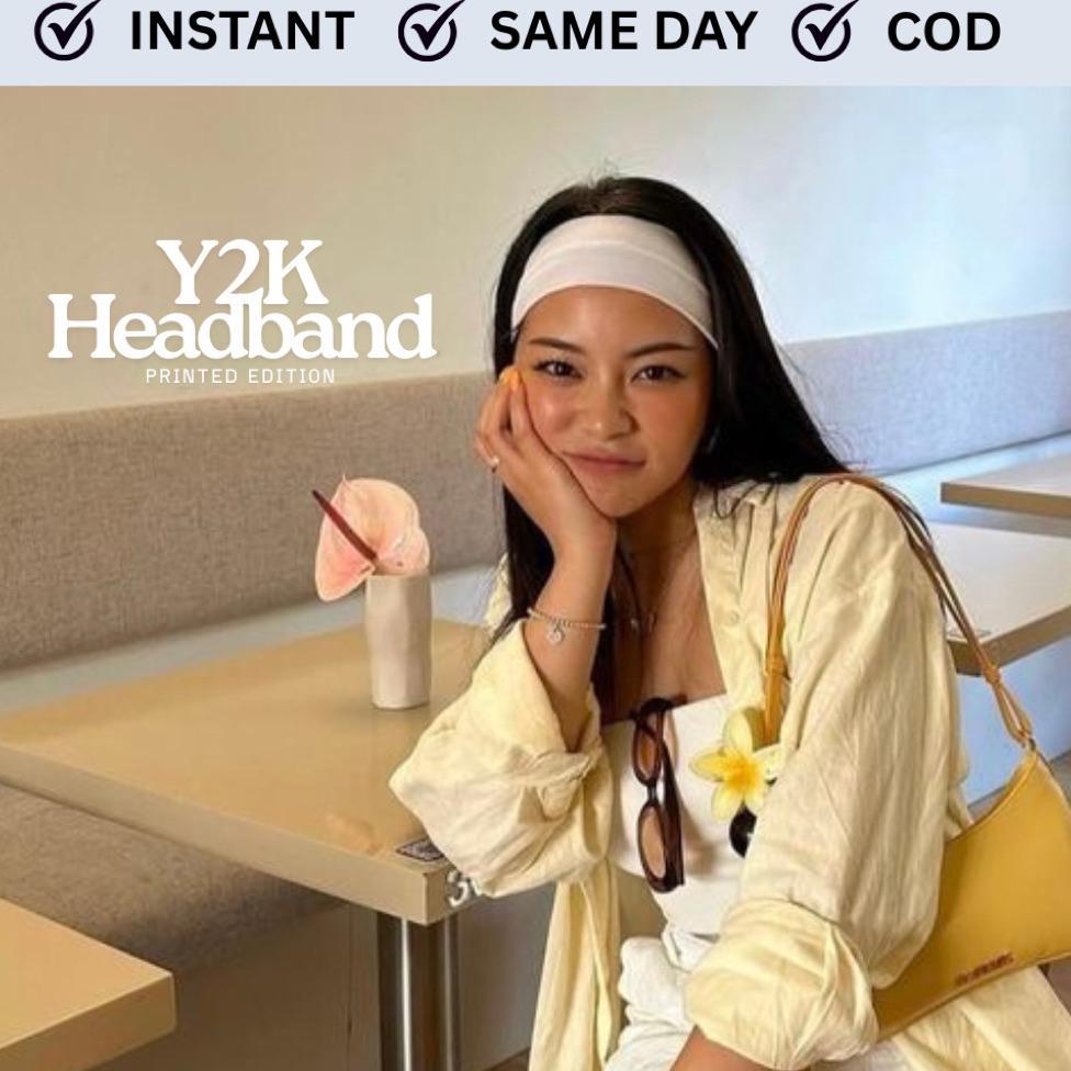 Bandana Y2K Headband Bando Bendo Bondu Kain Olahraga Ciput Hijab Wanita Slayer Karet Sport Pria Y2K 
