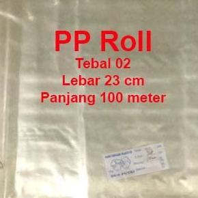Plastik Pp Roll Tebal 02 - Lebar 23 - 24 - 25 Cm