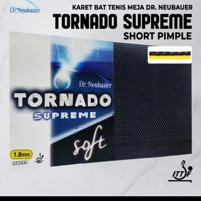 Karet Bat Tenis Meja Dr. Neubauer Tornado Supreme Soft Bintik Pendek
