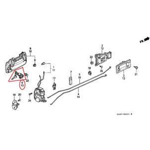Kunci Pintu / Silinder Pintu Assy Depan Kanan CIVIC 1988-1991 Original