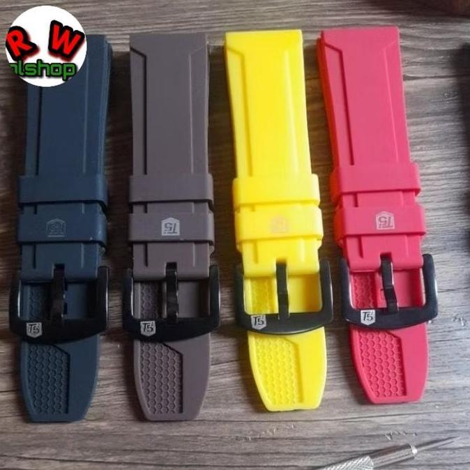 Strap Tali Jam Tangan T5 Rubber Silikon Tali Jam T5 Ukuran 24mm