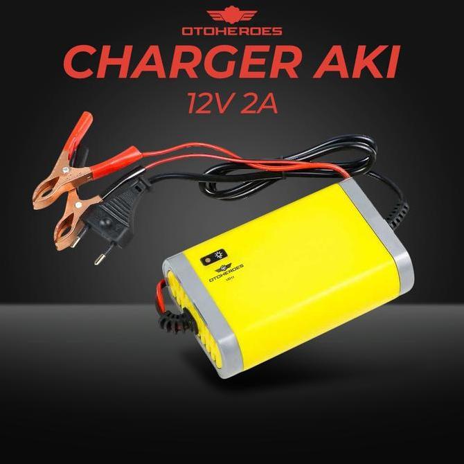 CHARGER AKI MOBIL MOTOR LEAD ACID 12V 2A CHARGER AKI MAINAN MOBIL CASAN AKI BERGARANSI