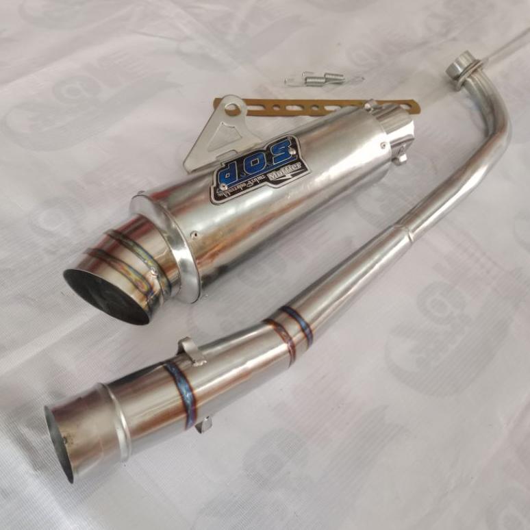 SAKHINACOLLECTION KNALPOT RACING DOS FULL SYSTEM UNTUK MOTOR BEBEK ALL VARIAN/TYPE SUPRA KARISMA JUP