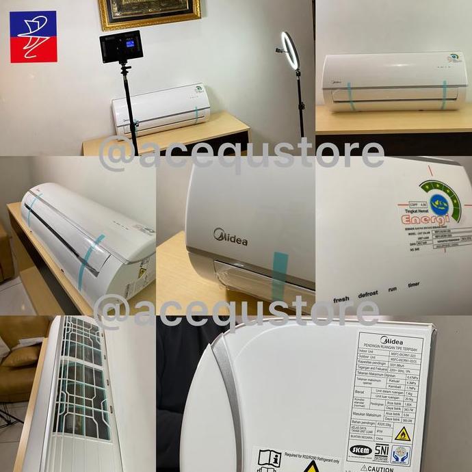 Terlaris Ac Midea 1/2Pk Low Watt Mfsc05Crn1+Pasang Terima Dingin