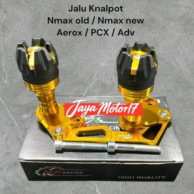 Jalu kenalpot Pelindung kenalpot Full Set Universal Nmax, Nmax New, Aerox, Xmax, PCX,  DII Gold Knal
