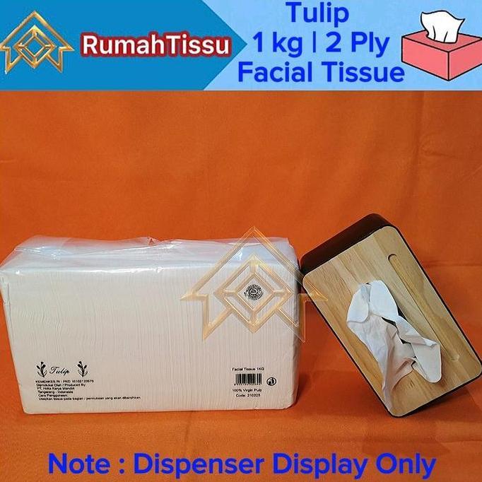 Capspic- Tisu Tulip Facial Tissue 1 Kg 2 Ply Tisu Wajah 1000 Gram 2 Ply Murah Grosir Promo