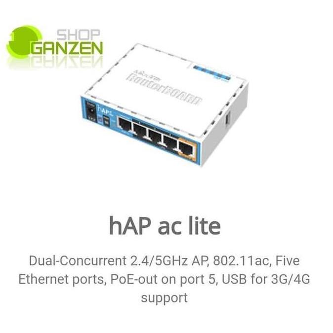 TERLARIS MIKROTIK RB952UI-5AC2ND / HAP-AC-LITE / HAP AC LITE