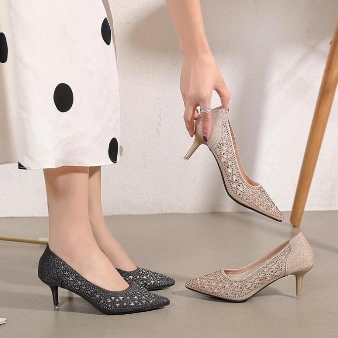 PROMO Sepatu Pesta Wanita Wedges High Heels Wedding Party Import Premium PROMO