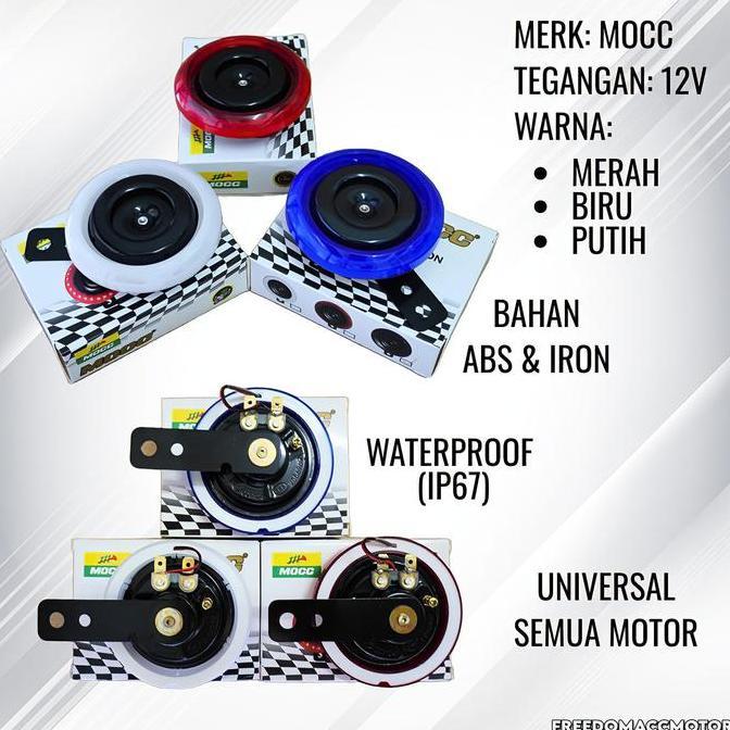 KLAKSON STANDAR MOTOR BEAT MATIC NMAX SCOOPY MIO BEBEK SUPRA MOCC KELAKSON LED VARIASI 12V UNIVERSAL