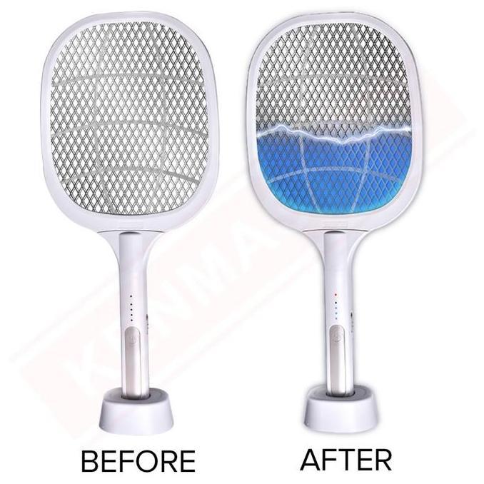 Clenesc- Kenmaster Raket Nyamuk 2 In Km-108 + Lampu Led + Uv