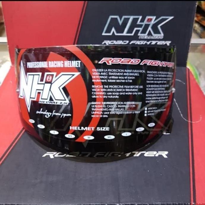 Kaca Helm NHK RX9 Flat Visor Dark Smoke Rx-9 Fullface