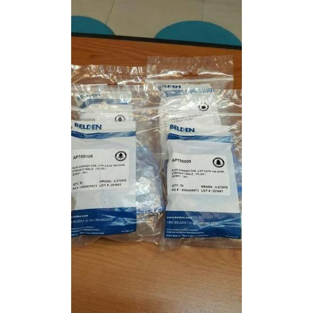 Cod,Bisa- Rj 45 Cat 6 Belden / Rj 45 Belden / Belden / Konector Cat 6 Belden