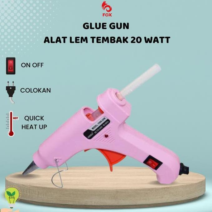 GLUE GUN / ALAT LEM TEMBAK 20W / ALAT LEM TEMBAK WARNA PINK & KUNING