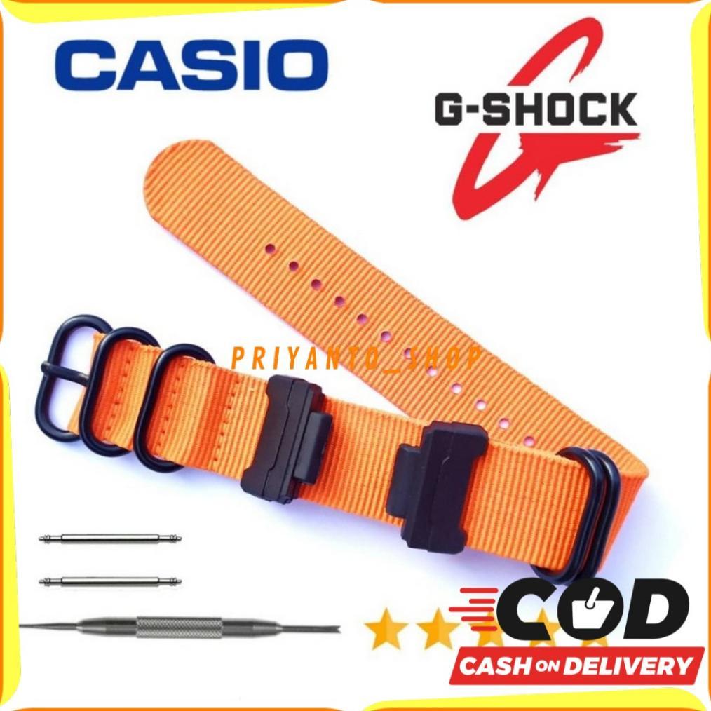 Tali Strap Jam Tangan CANVAS kanvas Nylon Casio G-Shock GA-100 GA-400 GA-700 GD-350 Free Pen dan Ada