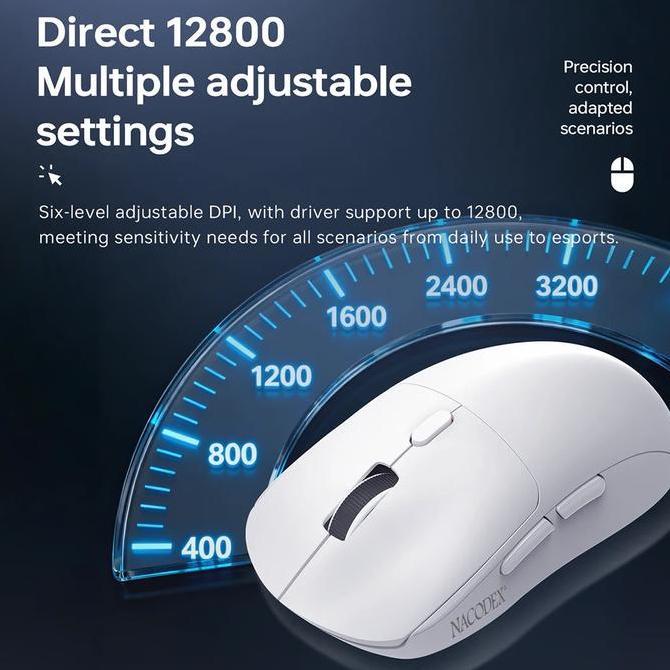 AJAZZ NJ07 / NJ-07 Mouse Gaming PAW-3311 Lightweight Tri-mode Connection 1000Hz Polling Rate MM