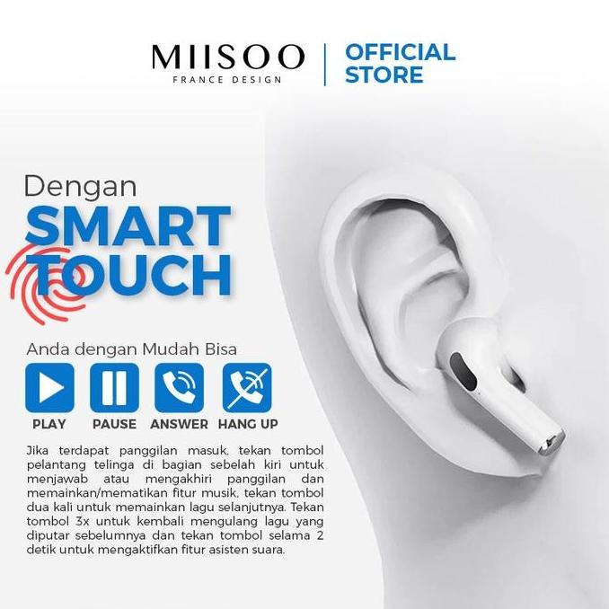 Miisoo I13 Pro Macaron I12 Metal Tws Earphone Izin Postel True Wireles