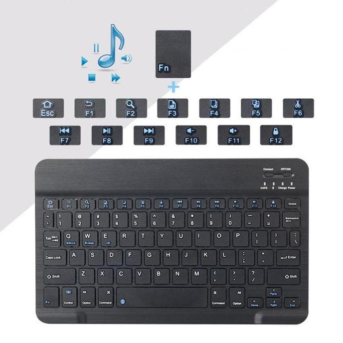 VINCOO_ - SLIM KEYBOARD 24X15 BLUETOOTH WIRELESS SUPPORT ANDROID IOS WINDOWS HP TABLET IPAD PC LAPTO