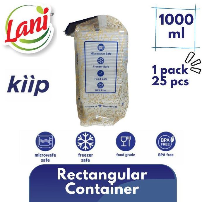 Kiip Thinwall Rectangle 1000 ml TM