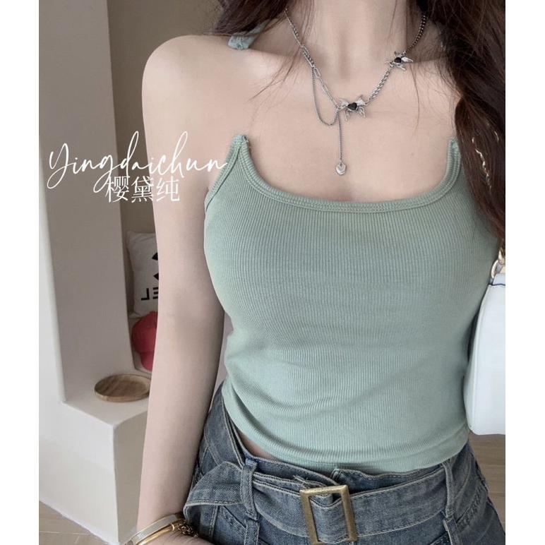 cod- Tanktop Bra Tali Transparan Tanktop Wanita (T190) - Atasan Tanpa Lengan