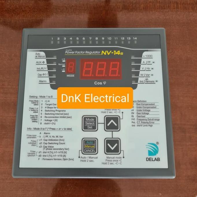 TERMURAH - Power factor regulator 14step NV-14S merk DELAB