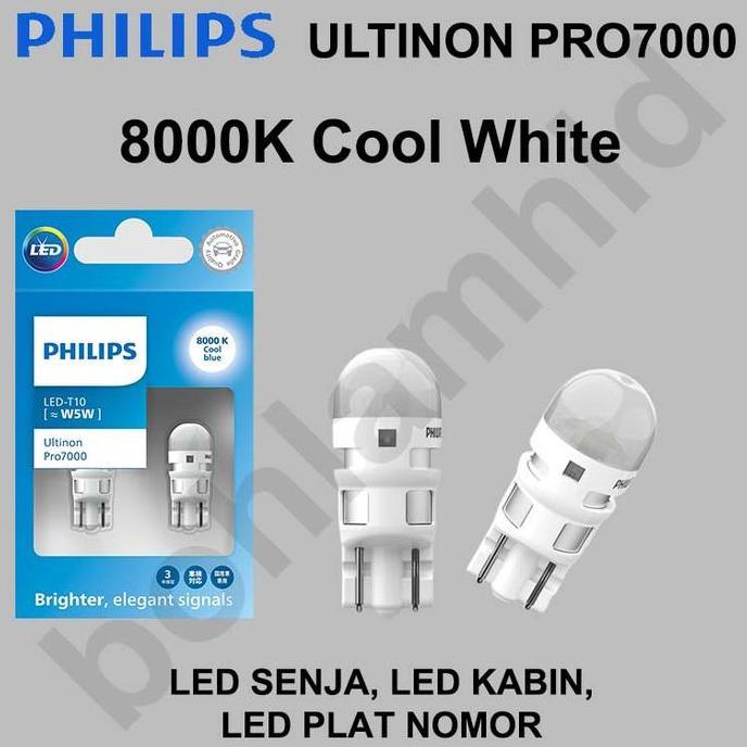 Led Lampu Senja T10 Philips Ultinon Pro7000 W5W Led Kabin