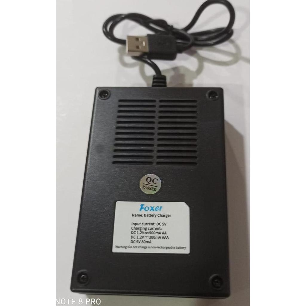 Housing- Charger Cager Cas Foxer Baterai Aa A2 , Aaa A3 Rechargeable