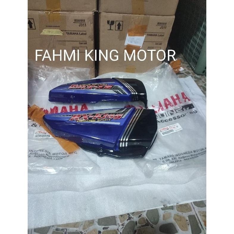 COVER SIDE BOK DOP AKI OLSAM RX KING ORIGINAL YGP GRES BARU WARNA BIRU 2004 SEPASANG