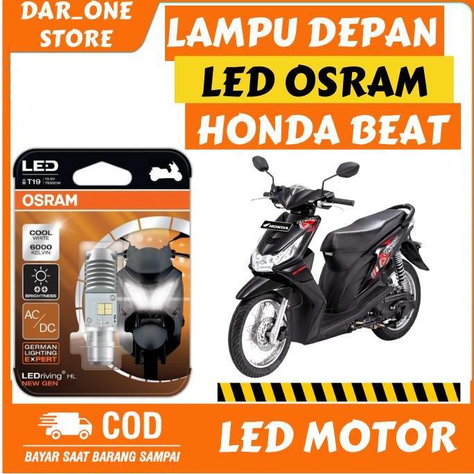 TERLARIS LAMPU DEPAN LED MOTOR HONDA BEAT KARBU ORINAL OSRAM