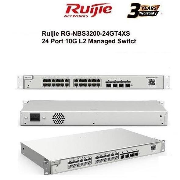 TERLARIS RG-NBS3200-24GT4XS NBS3200 24 PORT 10G L2 MANAGED SWITCH