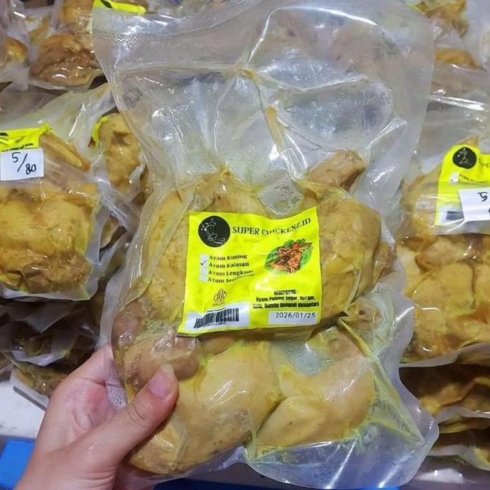Foodx- Ayam Ungkep Kalasan (Medium) Lebih Besar 1 Ekor Potong 4 + Ati Ampela Ceker Kepala Marinasi B