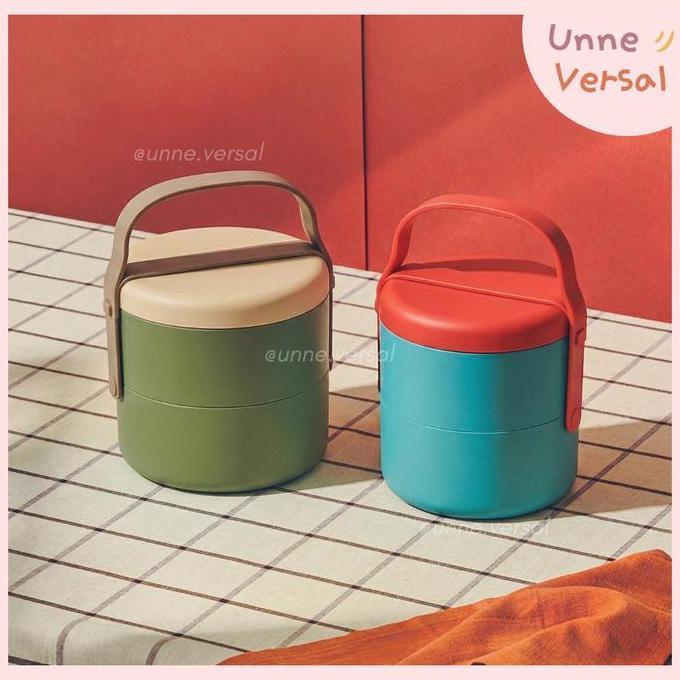 [ Unne.versal ] - Rantang Silikon Premium/ rantang bekal sehari-hari/ Silicone Meal Set/ kotak bento