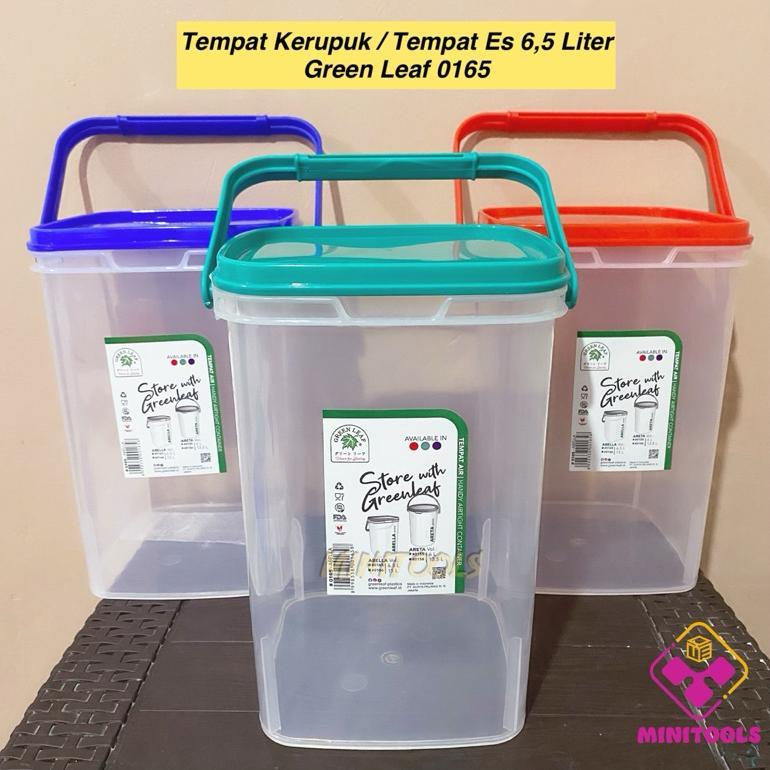 Tempat Es Green Leaf 6,5 Liter Toples Kerupuk Green Leaf 0165